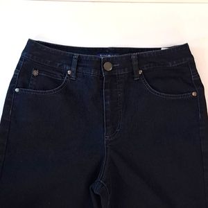 Bandolino jeans with dark wash in Missy size 8. Style Lydia.